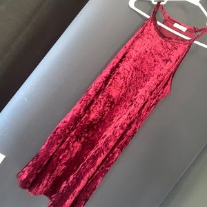 Red velvet dress